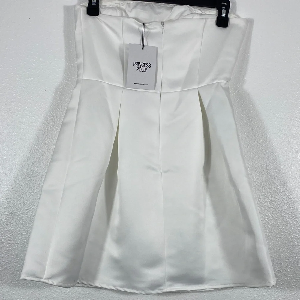 Princess Polly Strapless White Dress Size 4 - Picture 6 of 16